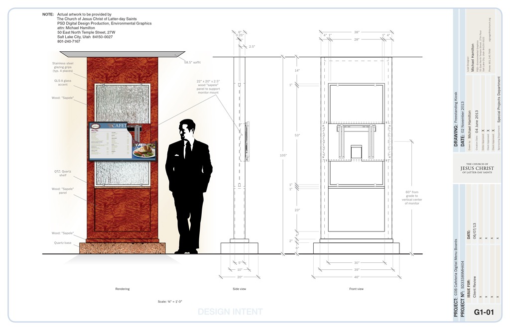 COB Cafeteria Digital Menu Kiosk