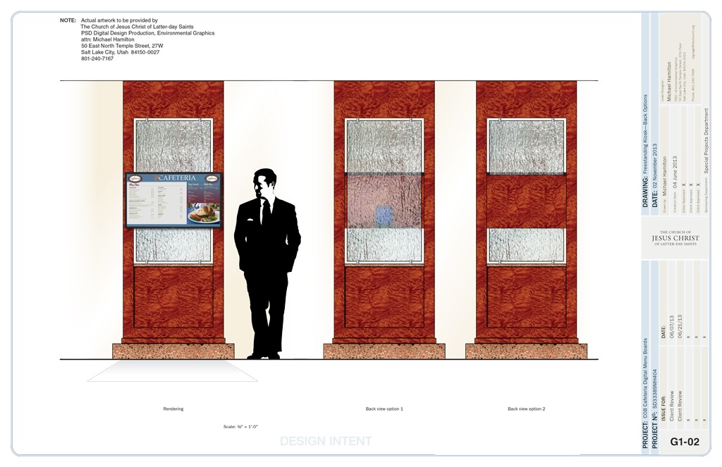 COB Cafeteria Digital Menu Kiosk
