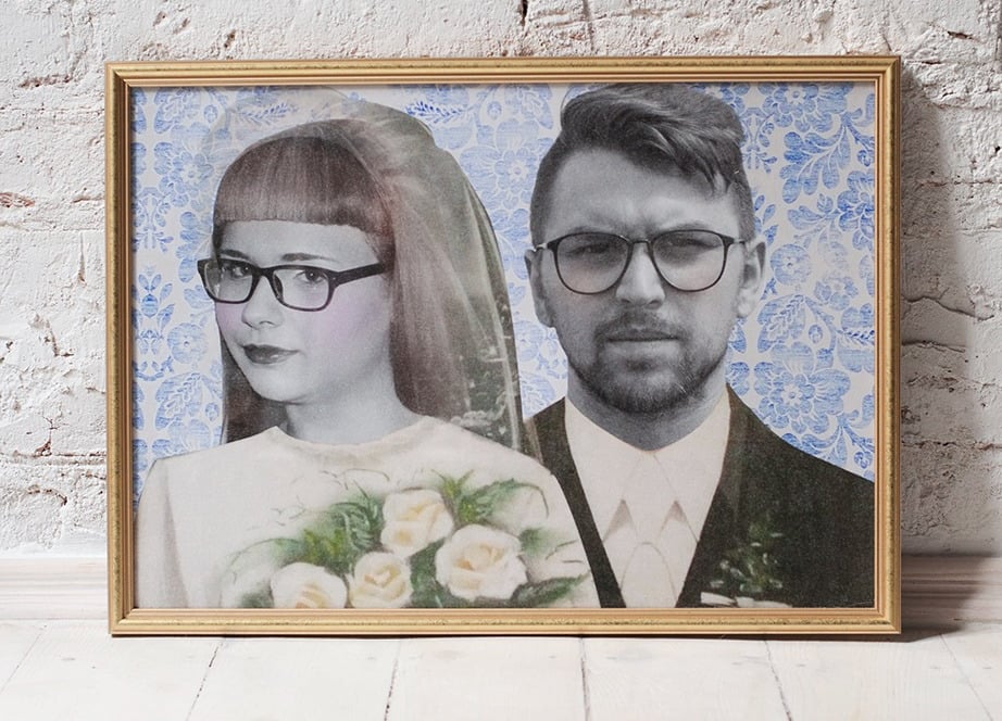 Portret kobiety i mężczyzny, monidło