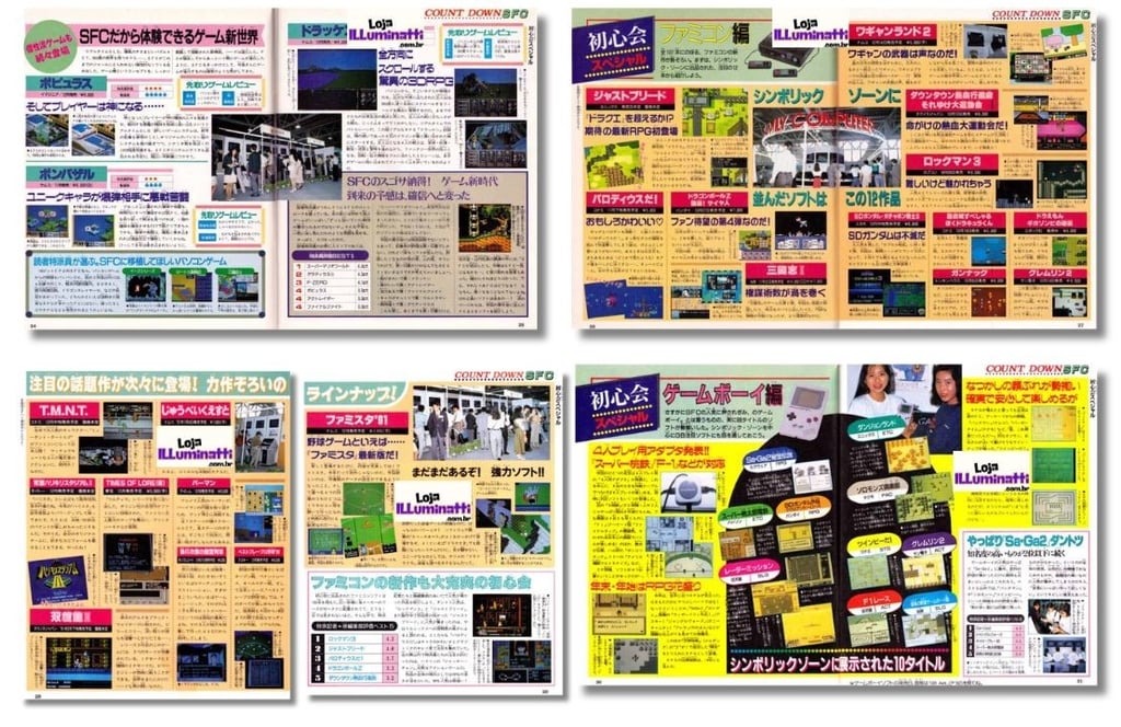 Algumas páginas de uma das pricipais revistas especializadas em games da época, publicou artigo sobr