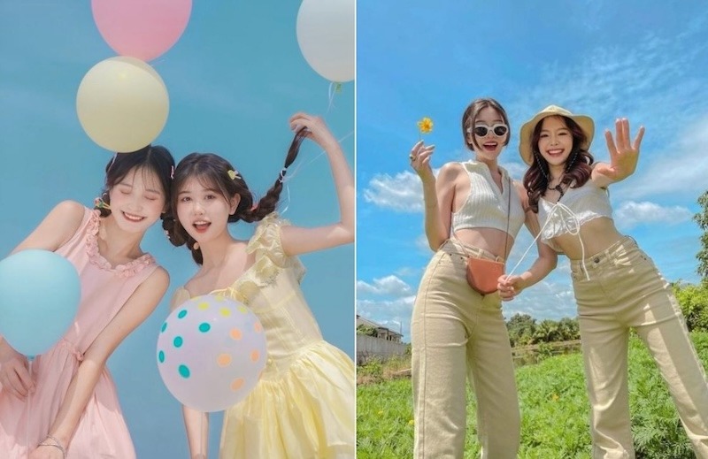 Gợi ý các tư thế chụp ảnh bạn thân lầy lội và vui nhộn