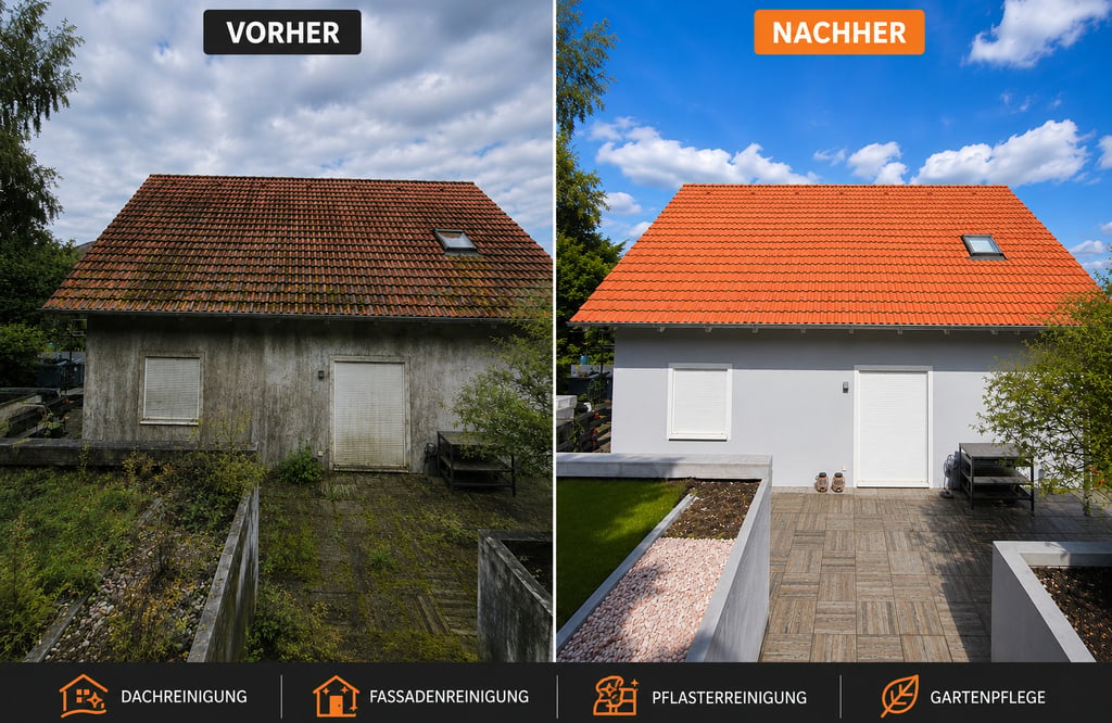 Dachreinigung, Fassaden, Steinreinigung in Bad Kreuznach durch Klemmtec