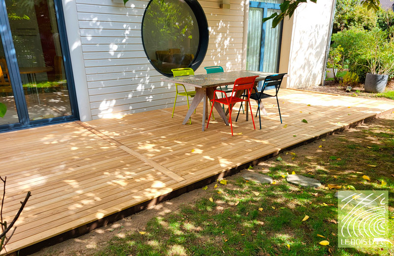 terrasse bois en robinier faux acacia