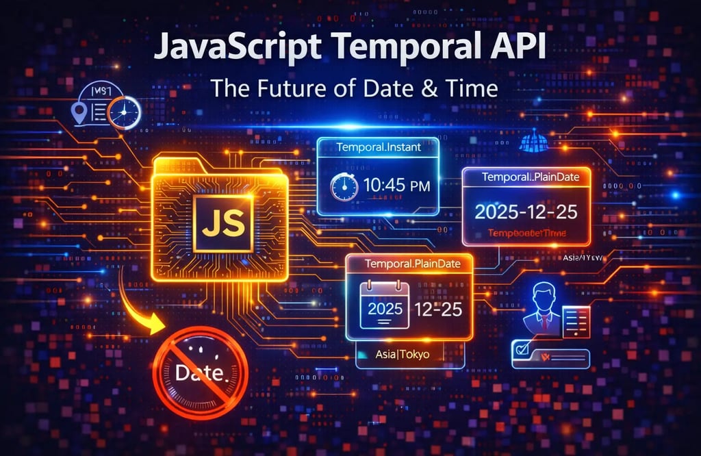 A futuristic digital illustration explaining JavaScript execution context, featuring a glowing JavaS