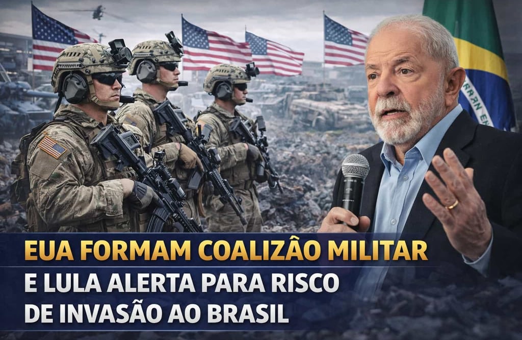🌍 EUA Formam Coalizão Militar e Lula Alerta para Risco de Invasão ao Brasil