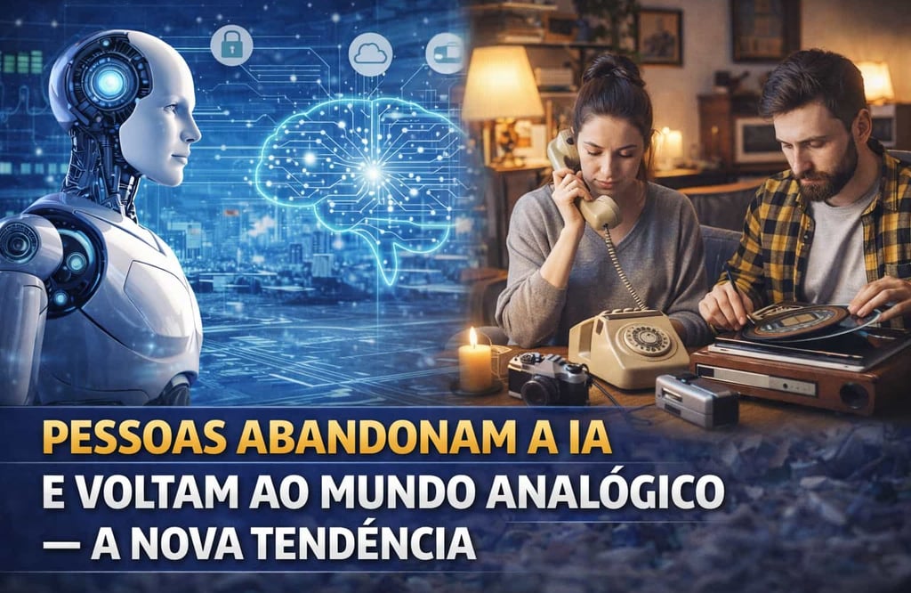 📱 Pessoas Abandonam a IA e Voltam ao Mundo Analógico — A Nova Tendência