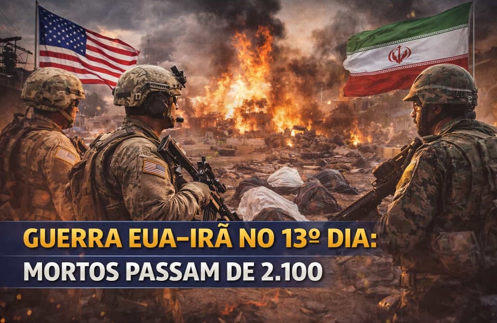 Guerra EUA–Irã no 13º Dia: Mortos Passam de 2.100