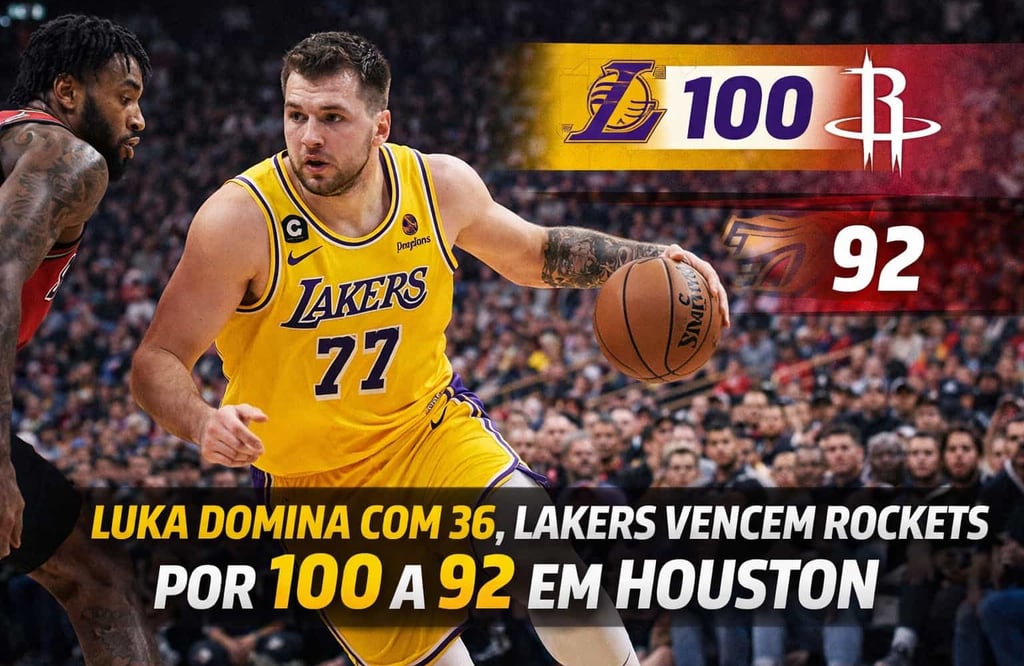 Luka Domina com 36, Lakers Vencem Rockets por 100 a 92 em Houston