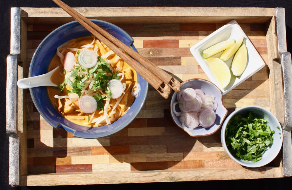 Khao Soi, Northern Thai chicken noodle soup with toppings