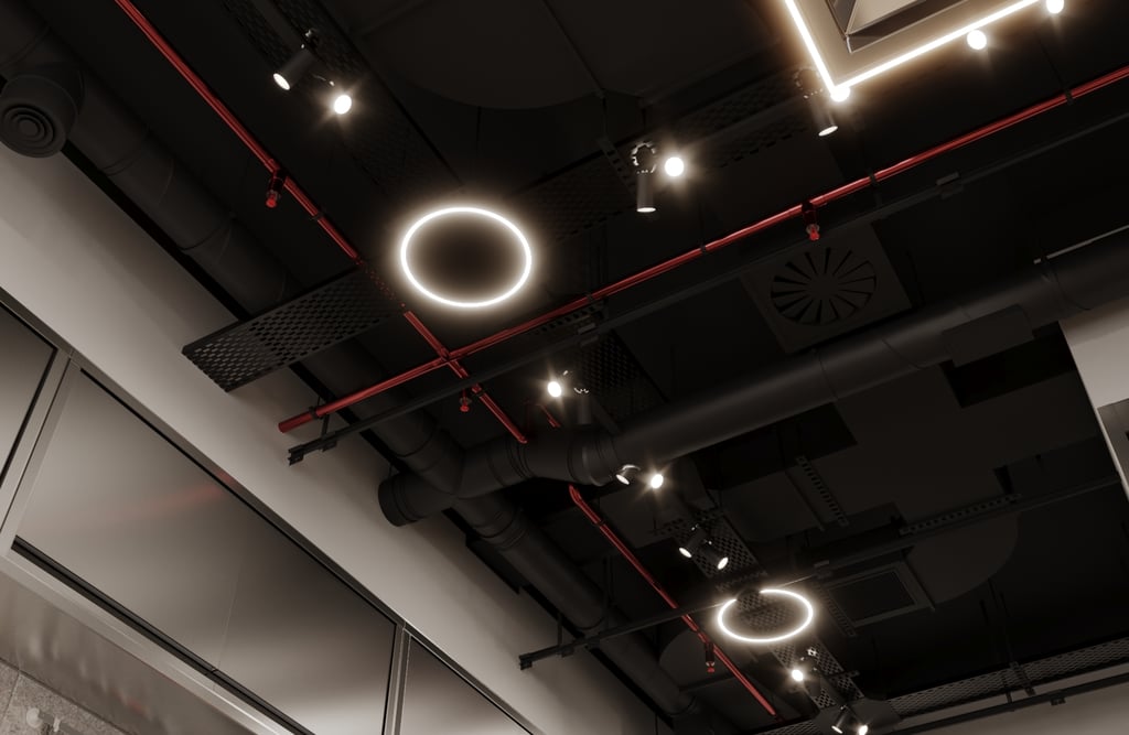 a communications on a ceiling