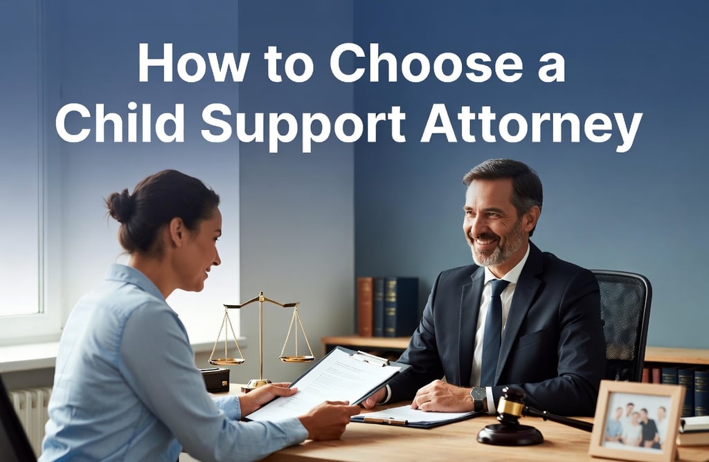  a family law attorney consults the client on child support issues
