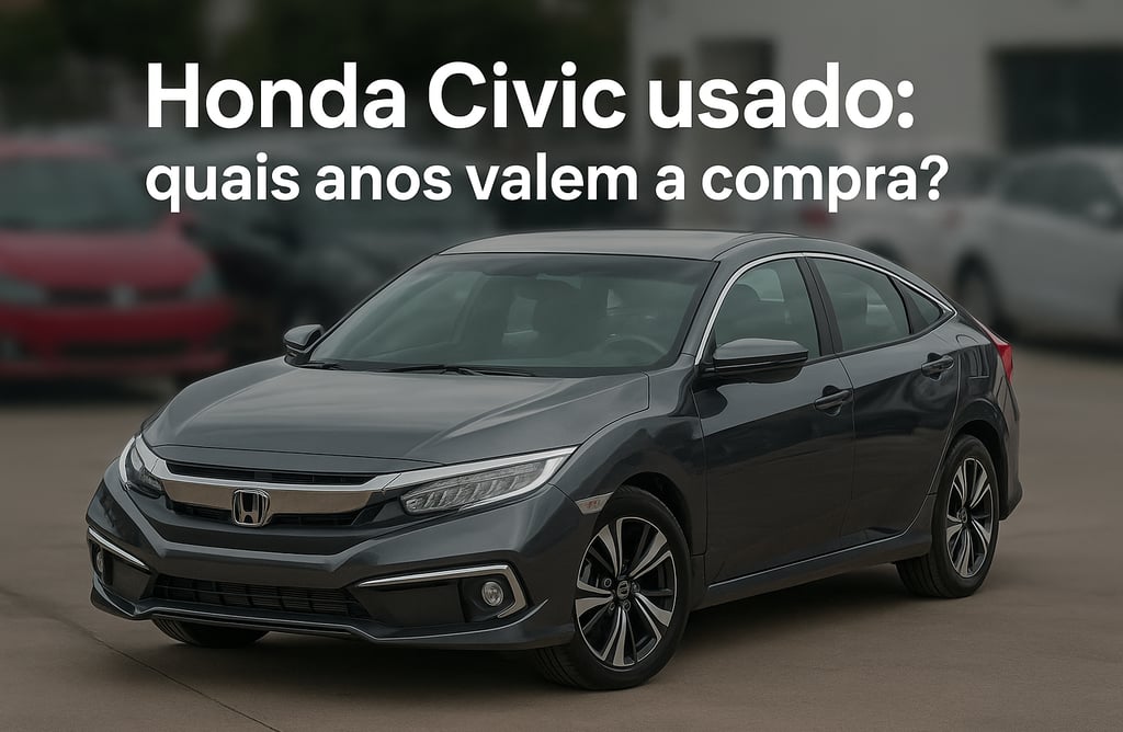 Honda Civic usado em pátio de seminovos – anos indicados, consumo e manutenção