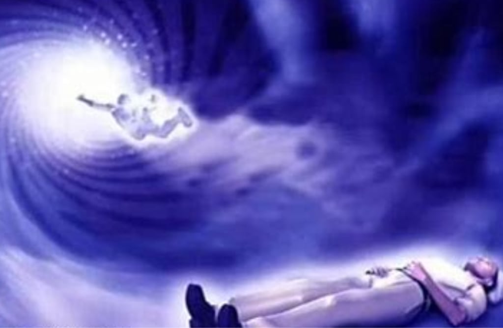 often involve the feeling of leaving one's body, seeing a bright light, going through a narrow tunne