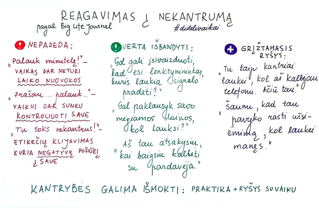 iliustracija kaip reaguoti į nekantrumą