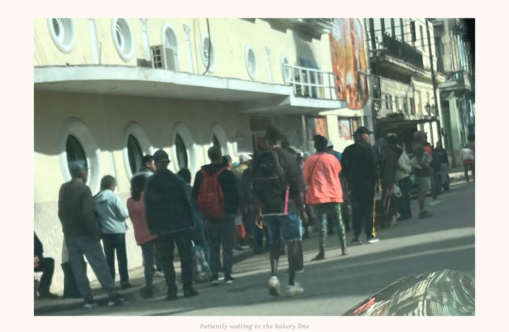 Every morning in Havana demands patiently waiting in the line to the bakery