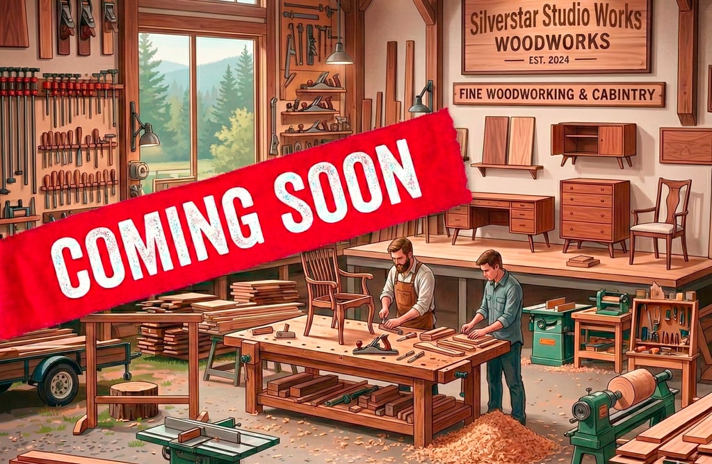 Woodworkers crafting custom furniture in a professional carpentry workshop