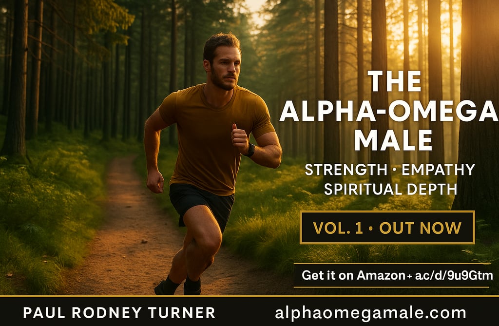 a man running on a trail in the woods