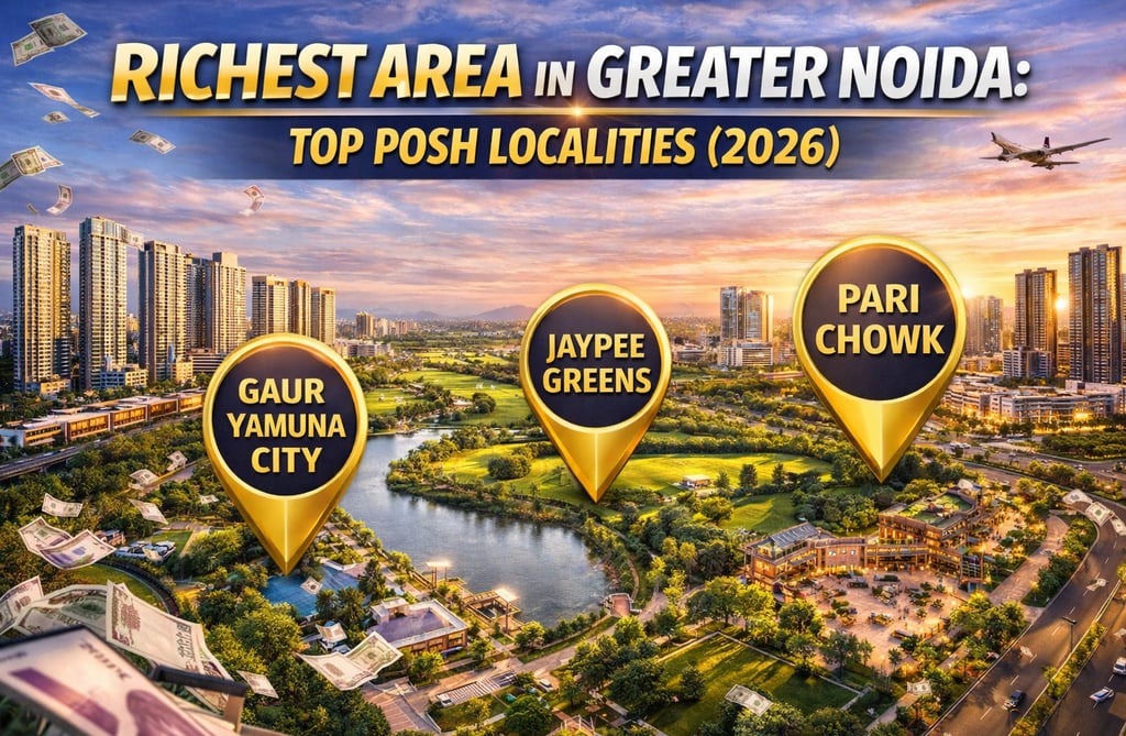 What is the richest area in Greater Noida?