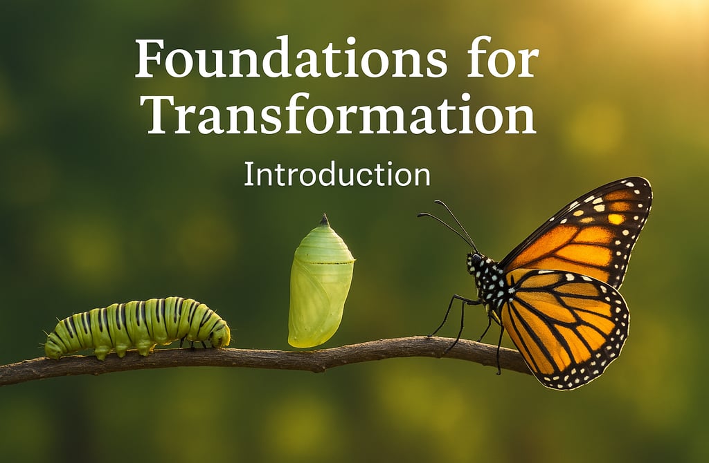 A soft-lit wooden desk with an open Bible, notebook, and pen, suggesting firm foundations for a life