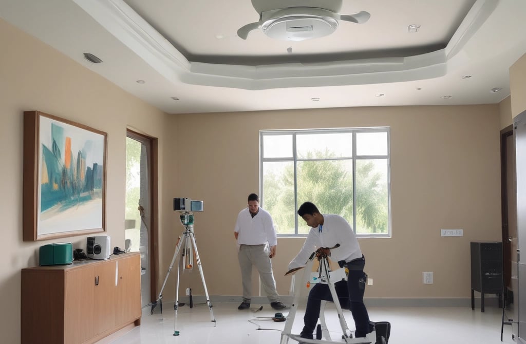 A body of water with a sign in the middle of it