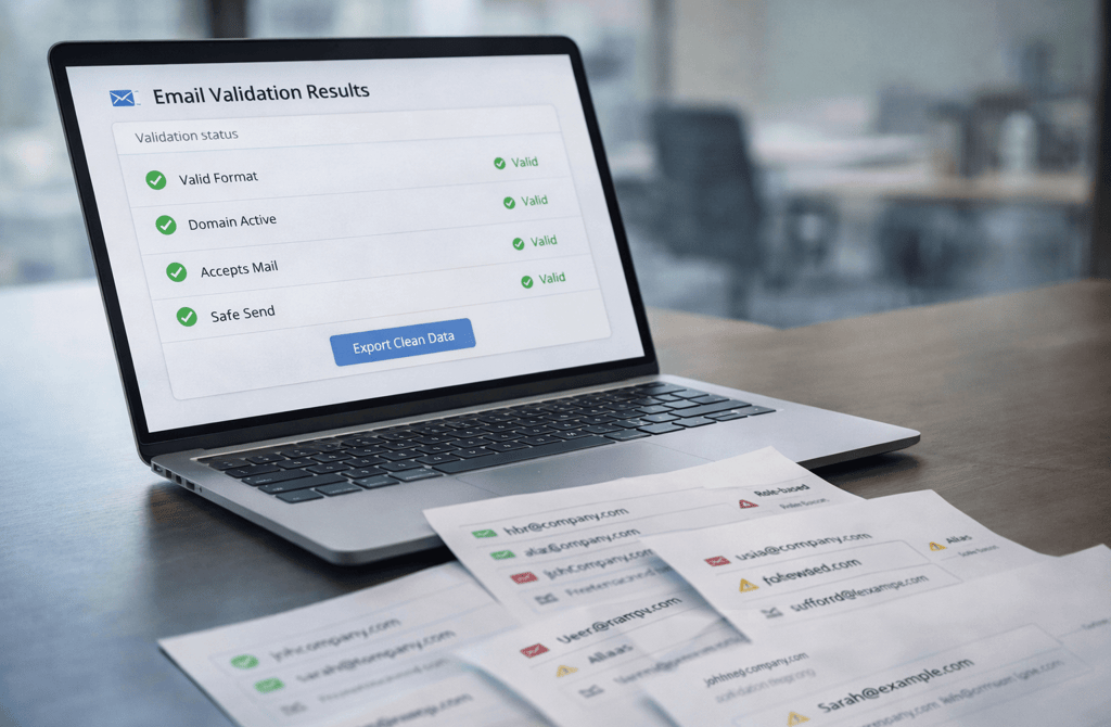 Email validation app showing passed checks while risky emails remain undetected