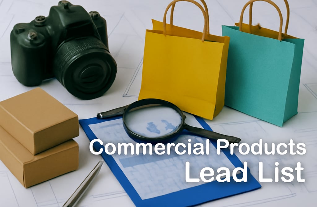Commercial products on the table