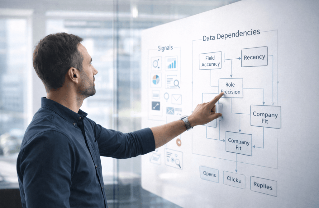 Founder prioritizing data dependencies over signals