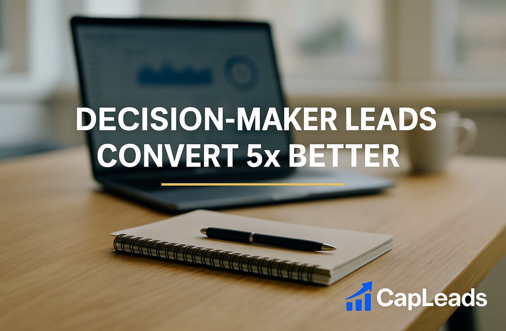 Decision-maker leads convert 5x better workspace banner.