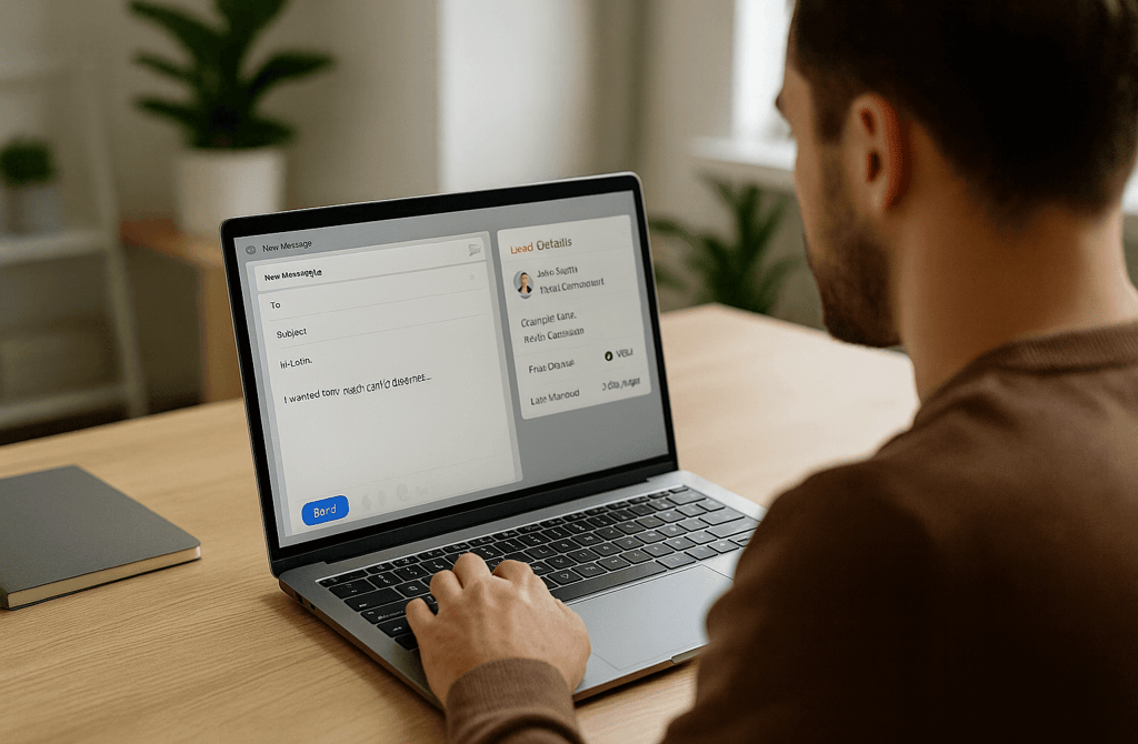 Founder reviewing a lead before sending an outreach email