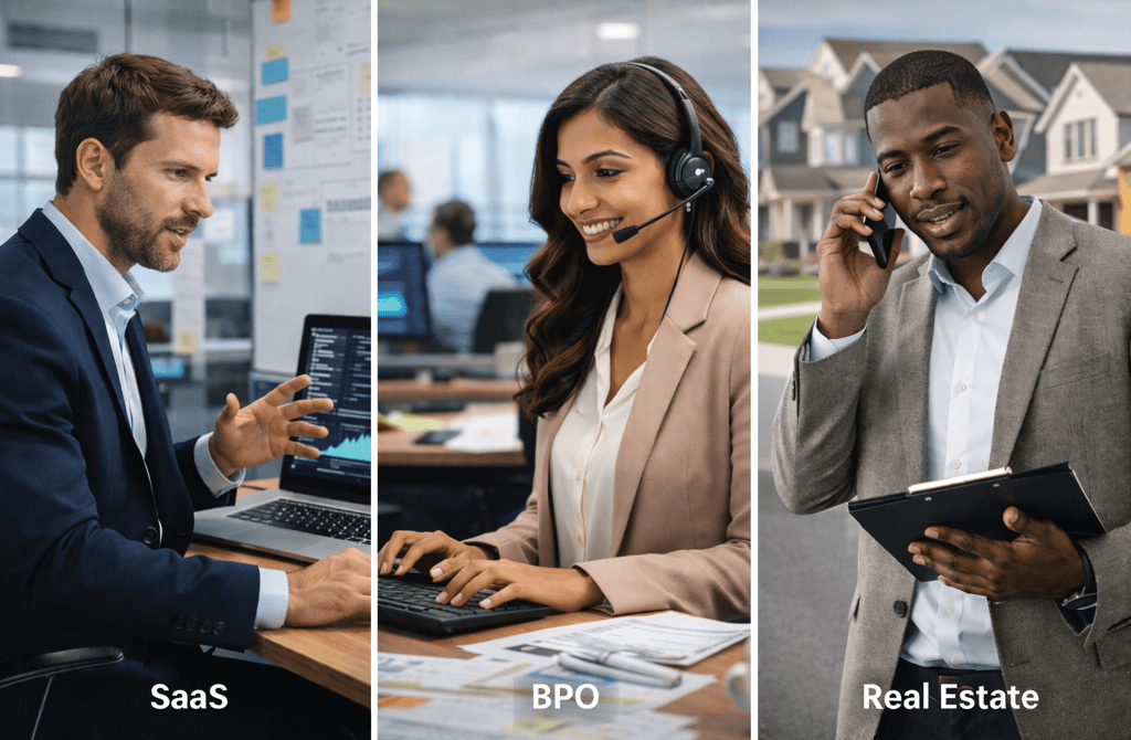 SaaS, BPO, and real estate professionals in fast-moving markets