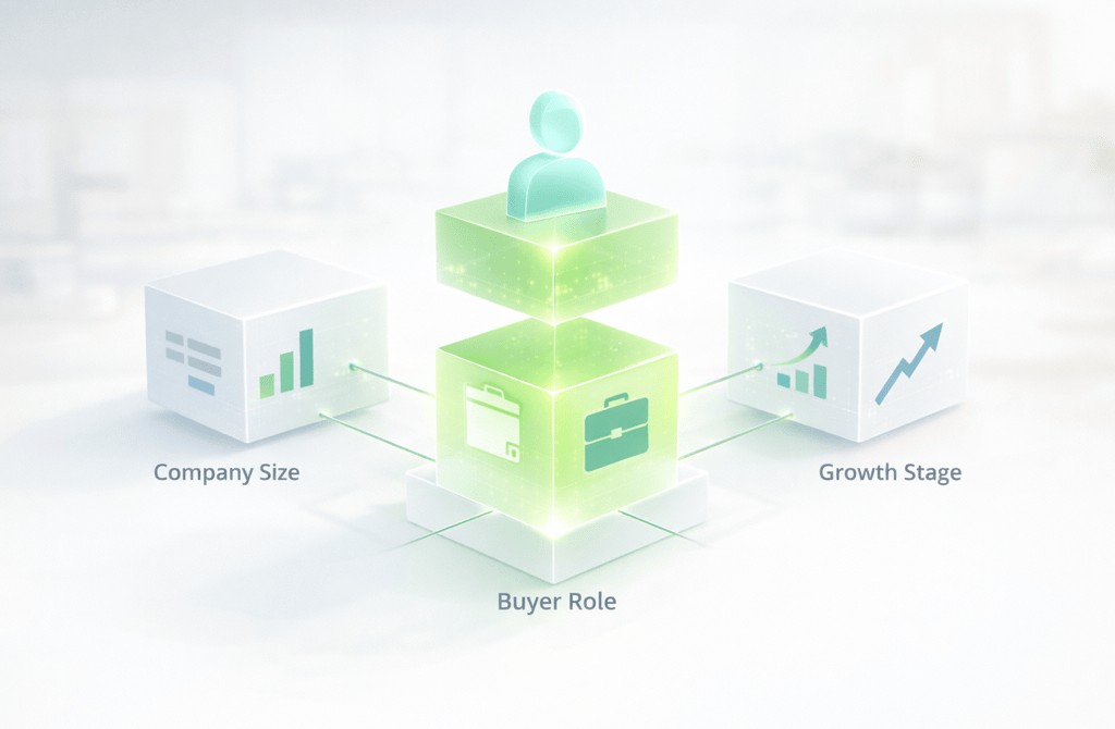 Simple 3D illustration showing ICP signals that indicate high-intent prospects