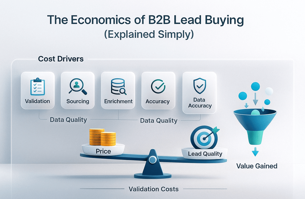 Infographic about B2B Lead Buying Economics 