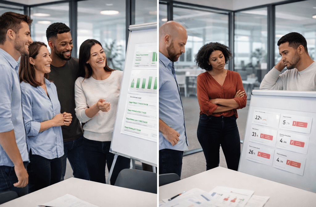 SDR teams comparing successful and failed outbound campaigns