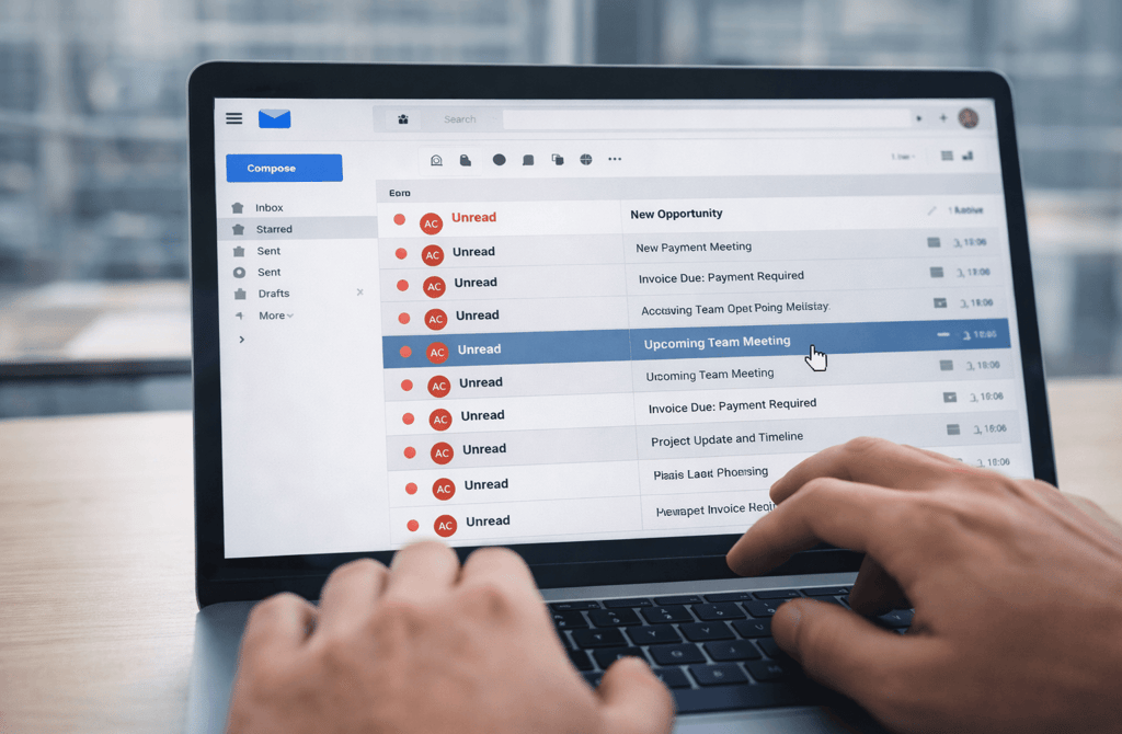 unopened emails showing low engagement in inbox