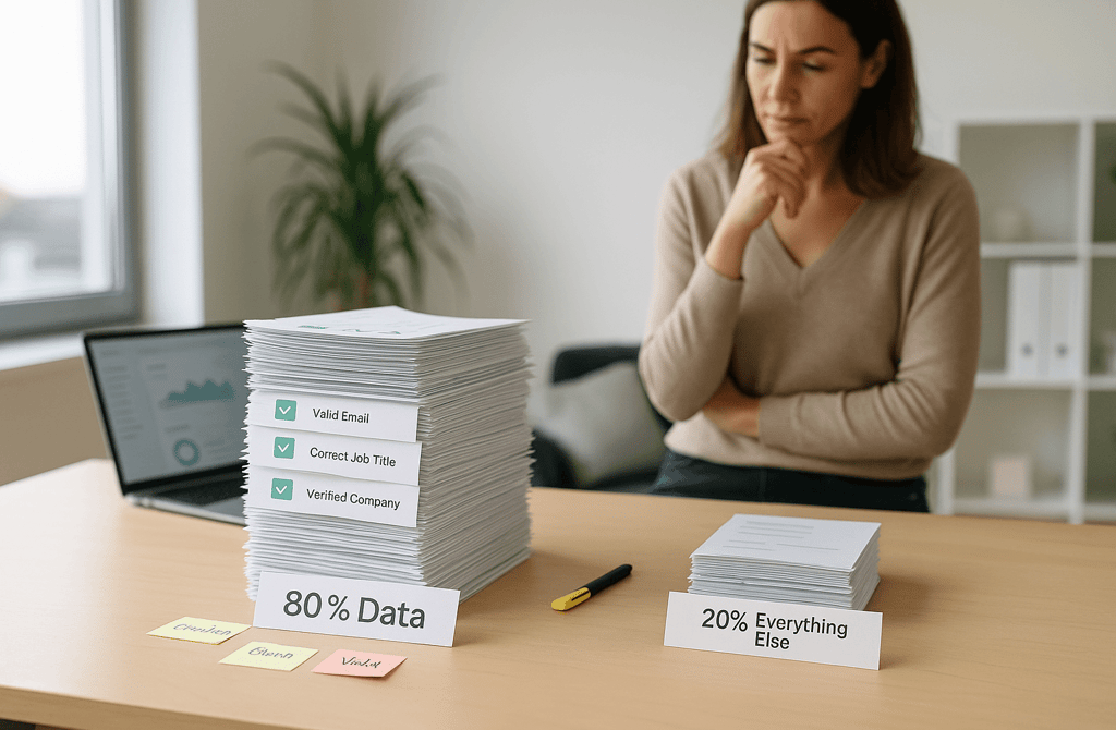 founder comparing large data stack vs small task stack