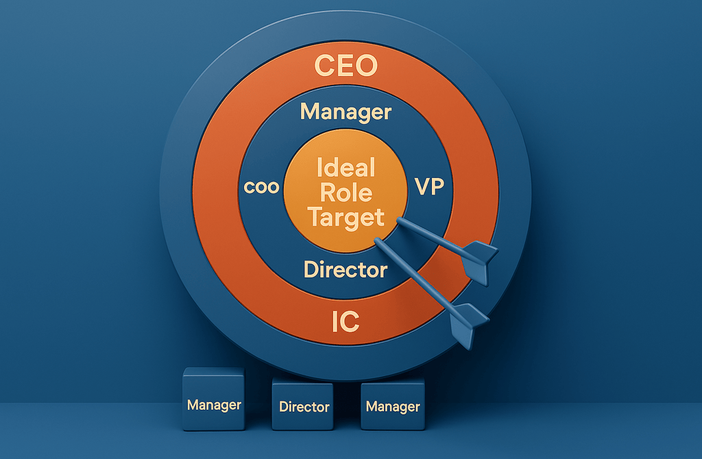 3D target diagram showing ideal role targeting for outbound.