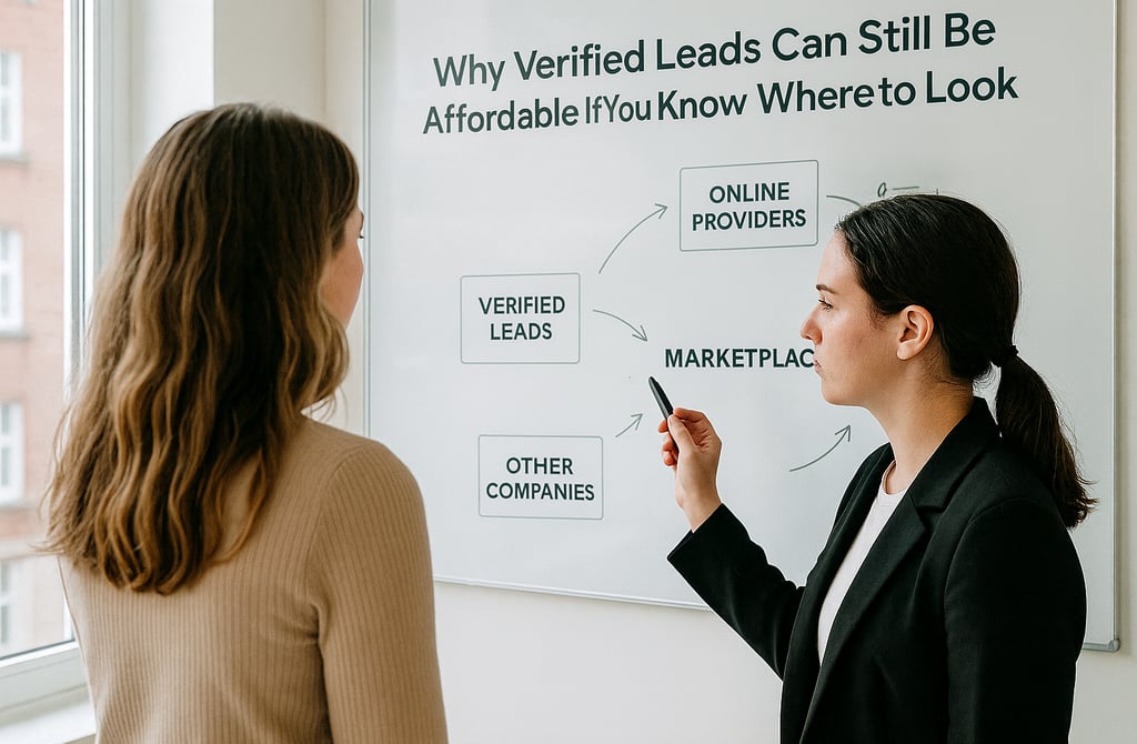 Two women brainstorming in front of a whiteboard with diagrams