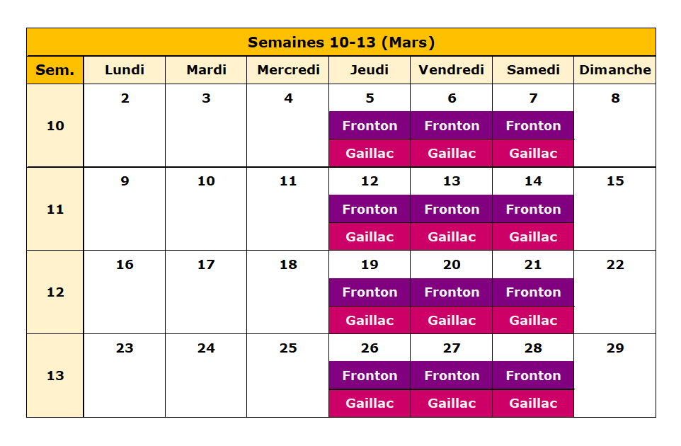 Calendrier