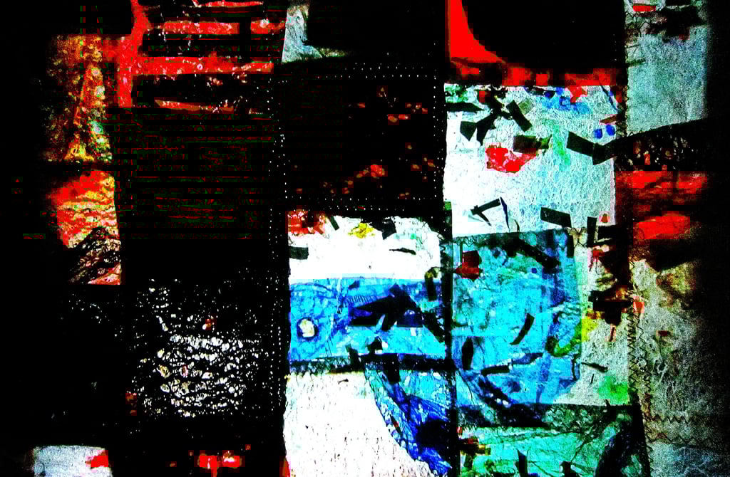 Abstract recycled plastic photo stock from recycled plastic sewing