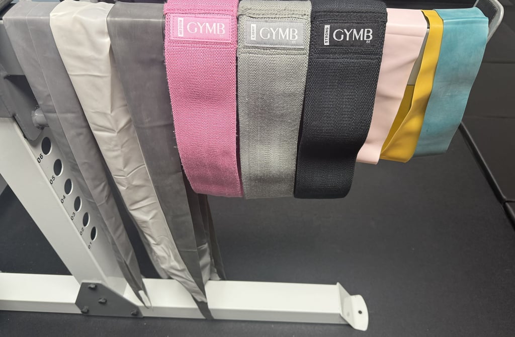 Colorful resistance bands for home fitness, travel workouts, and bone-strength training