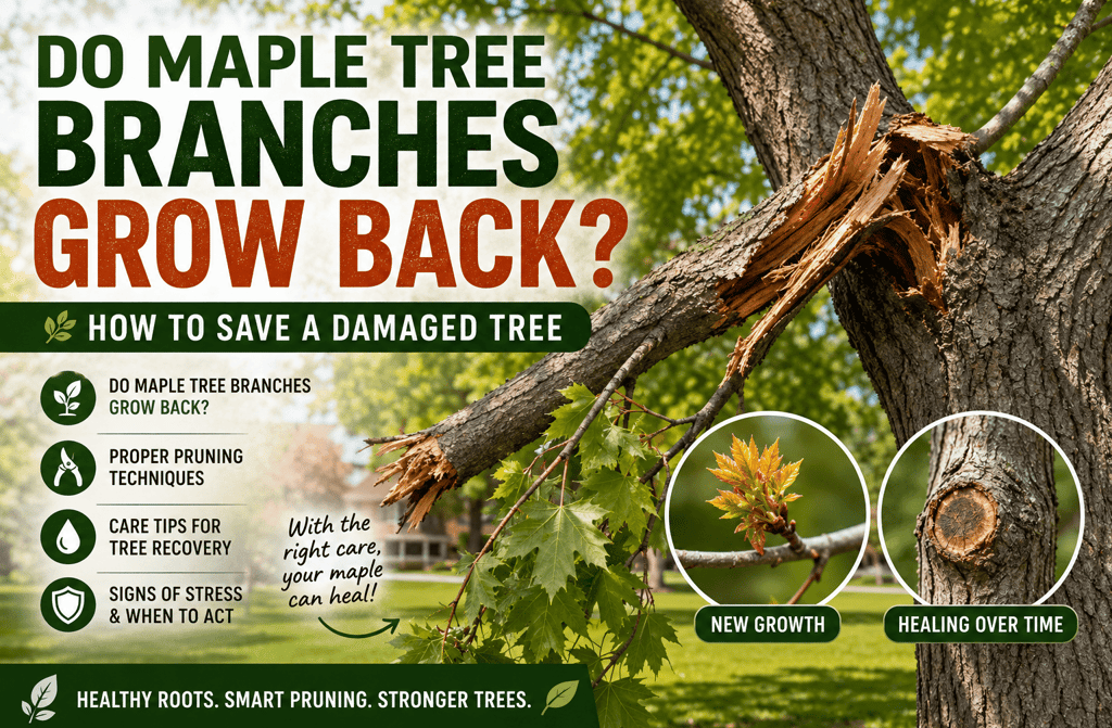 do maple tree branches grow back