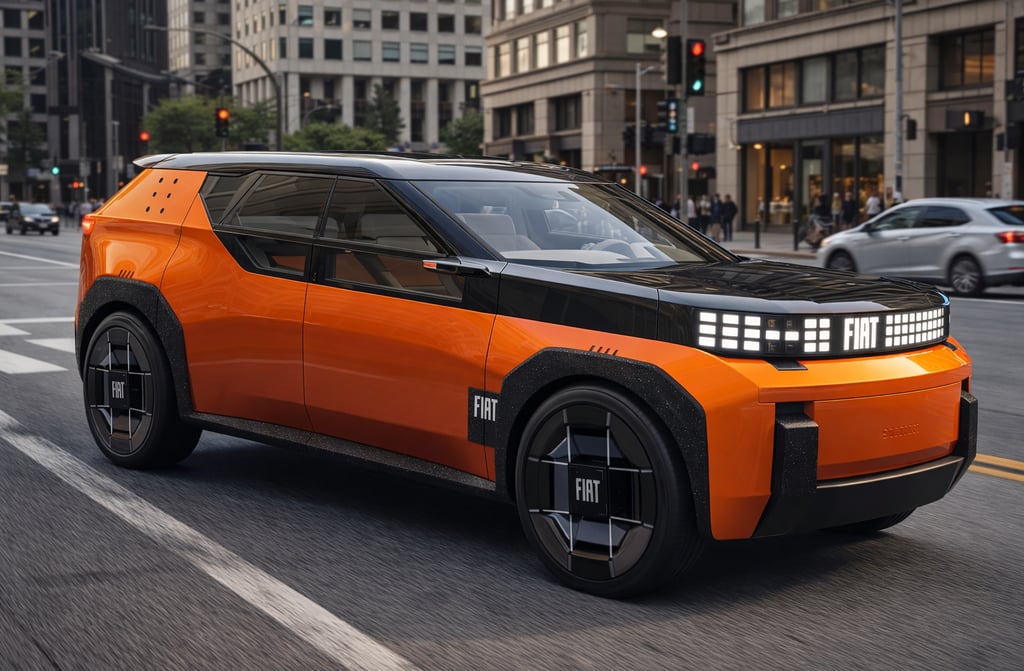 SUV Fiat GigaPanda 2026 em cenário urbano durante lançamento fiat 2026