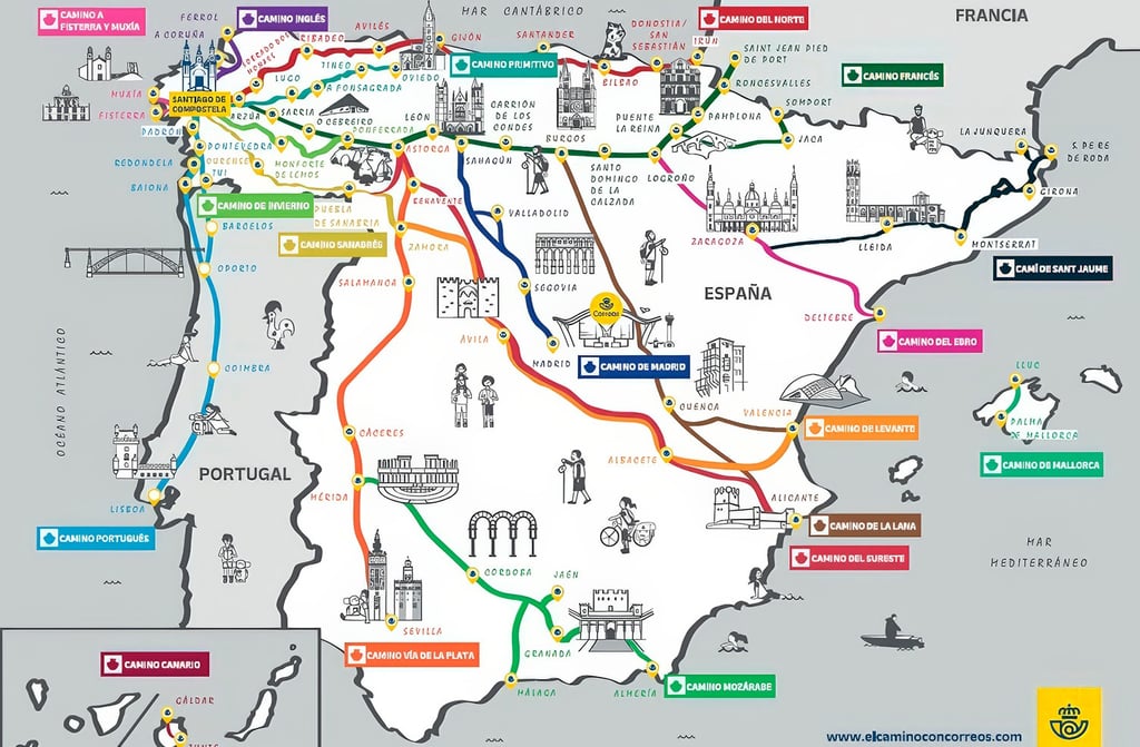 El camino de Santiago y sus rutas