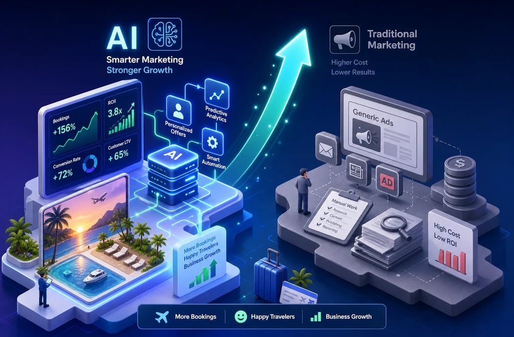 how ai outperforms traditional marketing for travel business growth