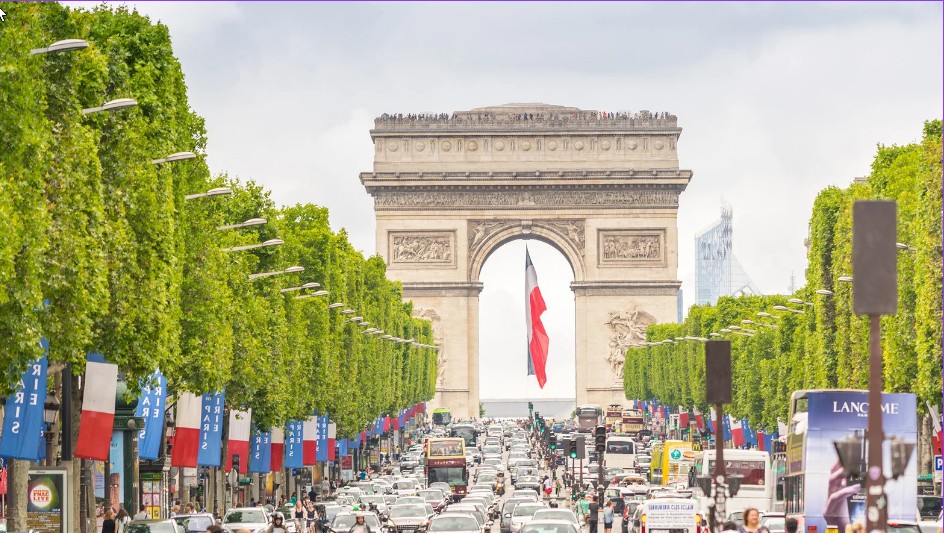 Champs-Élysées & Arc de Triomphe, Paris