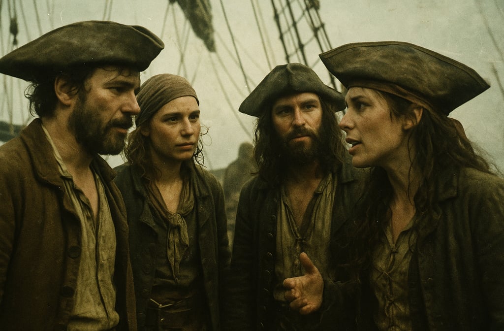 Discussion entre pirate pour la journée du parler pirate.