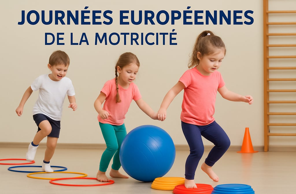 Exercices de psychomotricité enfant pour la journée européenne de la psychomotricité