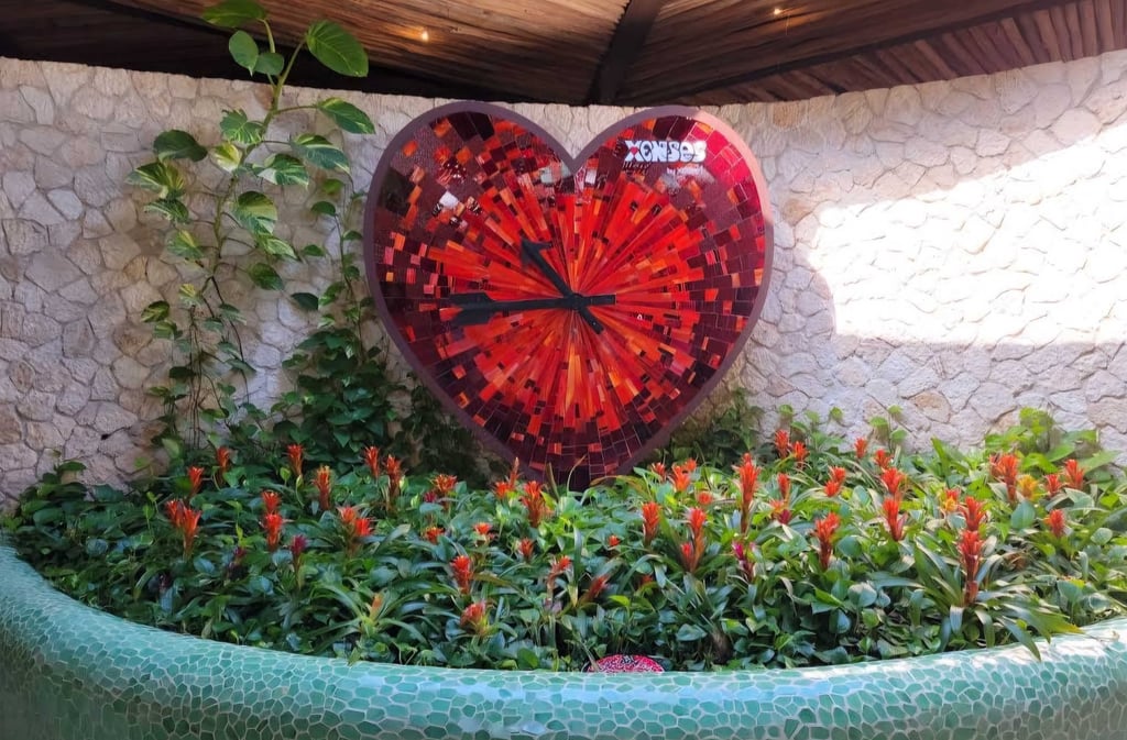 Heart Clock Xenses Park Riviera Maya Mexico