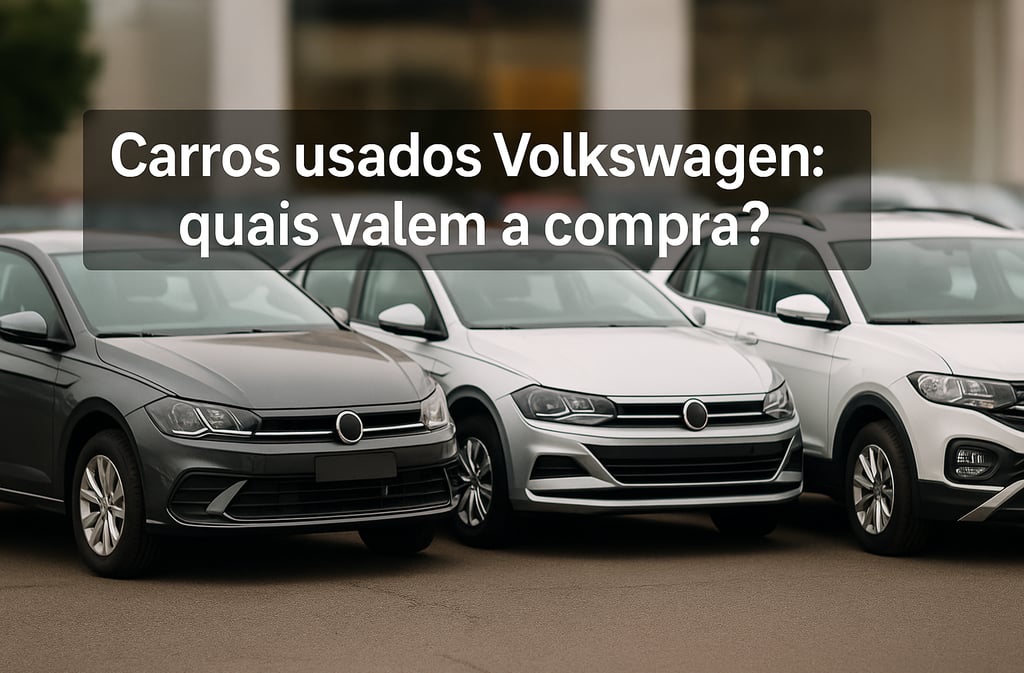 Melhores carros usados Volkswagen – hatch, sedã e SUV em pátio de seminovos