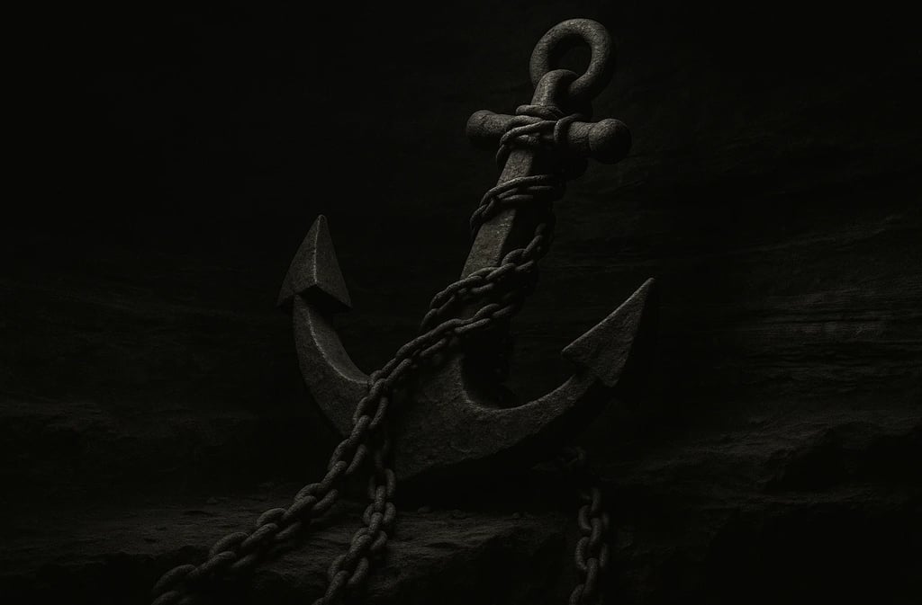 a anchor anchor anchor on a rock wall